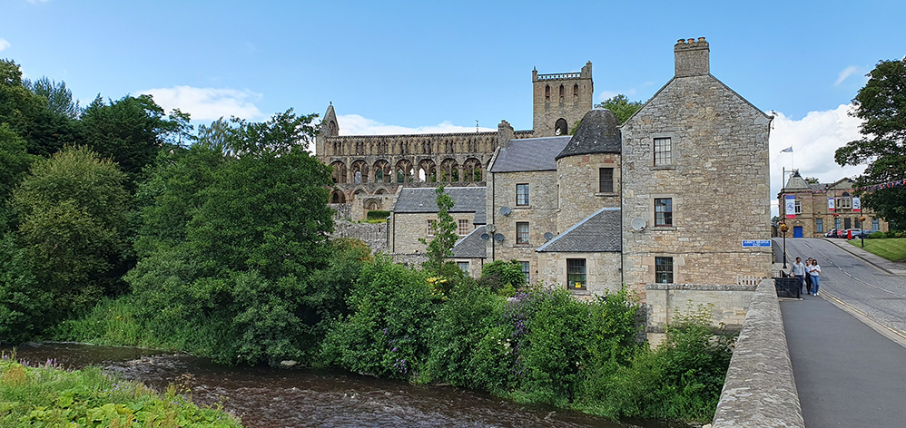 Jedburgh Abbey and the Jed Water