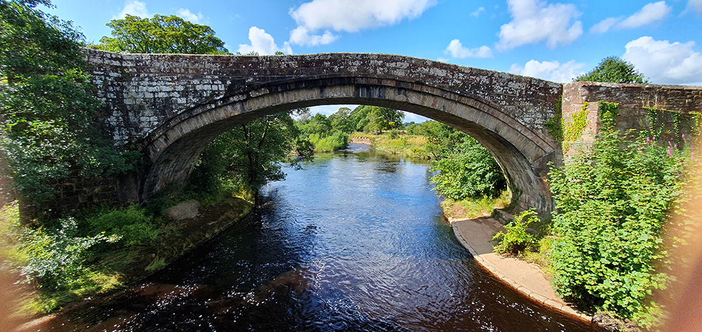 Abbey Bridge near Lanercvost and the River Irthing