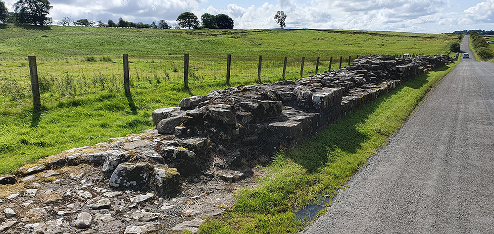 Hadrian's Wall near Birdoswald in Cumbria