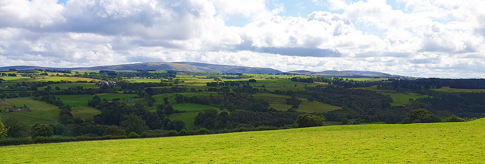 Scenery near Banks Turret on the Roman wall looking south across the Irthing valley