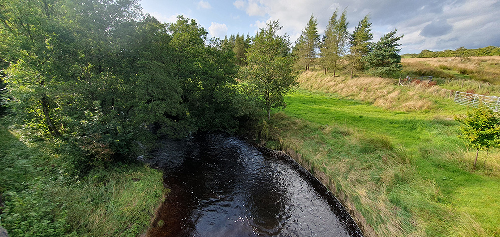The White Lyne close to where it is joined by the Kirk Beck
