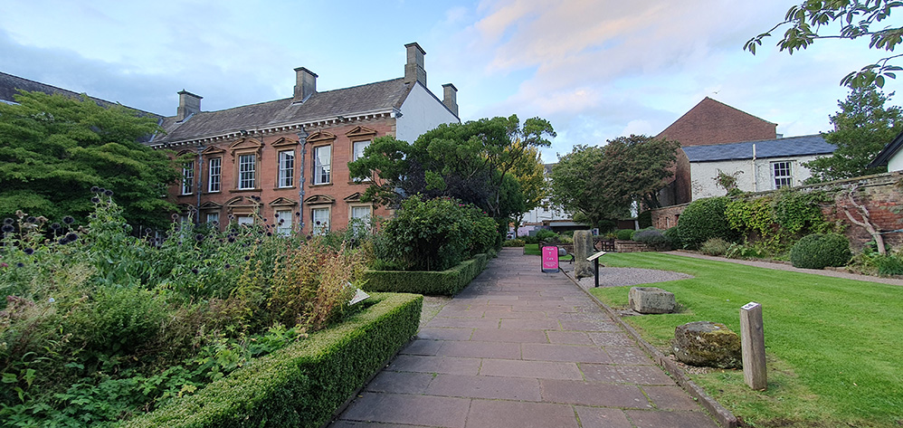 Tullie House and its garden, Carlisle