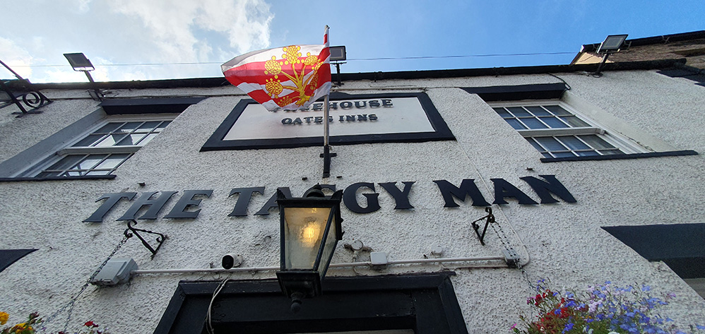 The Taggy Man and Westmorland flag, Kirkby Stephen 