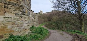 The walls of Scarborough Castle